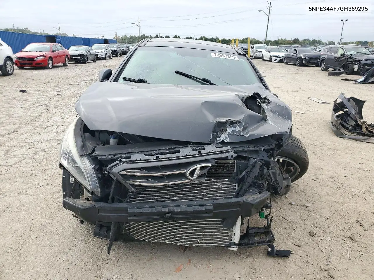 2016 HYUNDAI SONATA VIN 5NPE34AF7GH369295 — фото 5