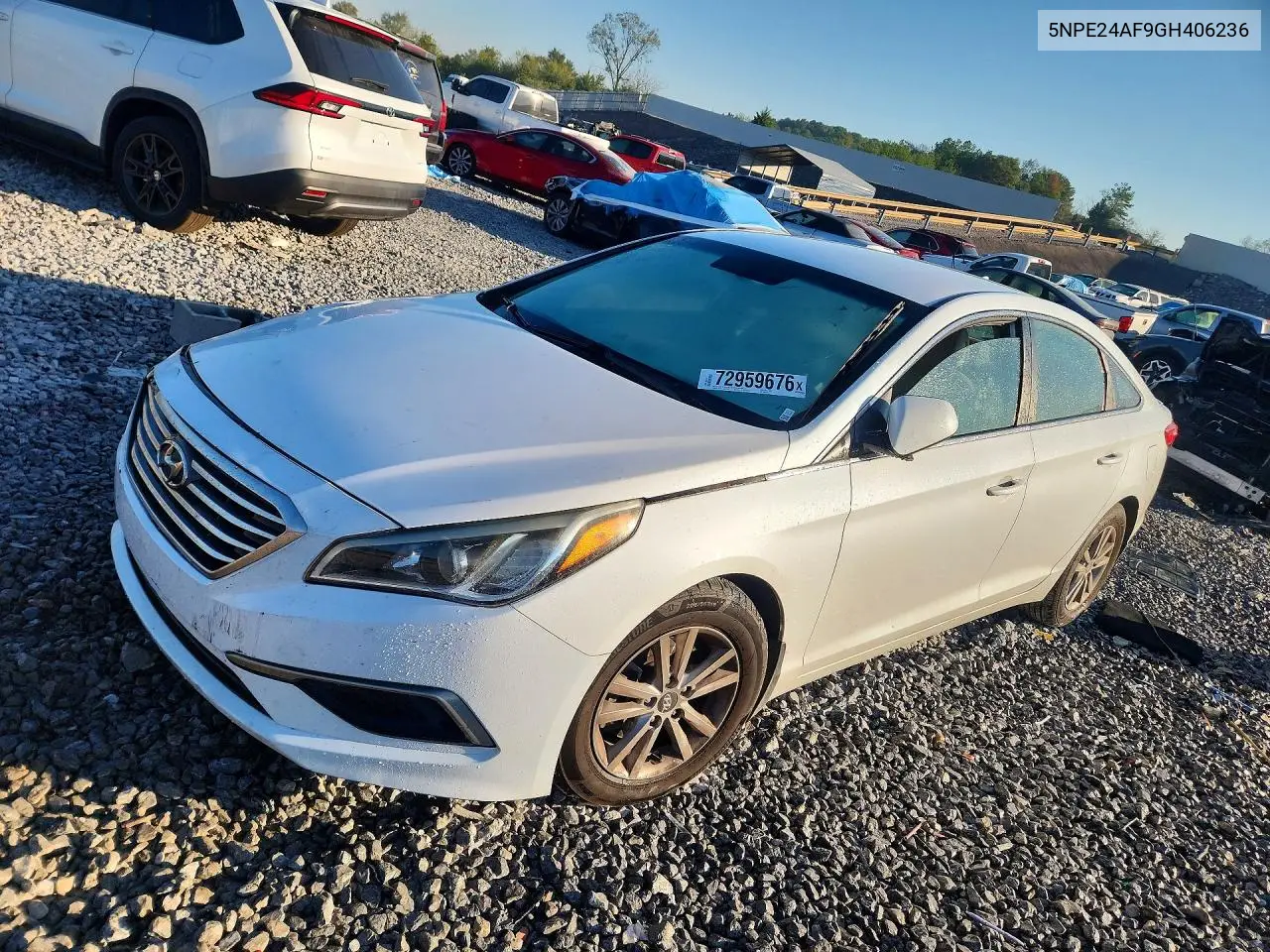 HYUNDAI SONATA 2016, VIN 5NPE24AF9GH406236