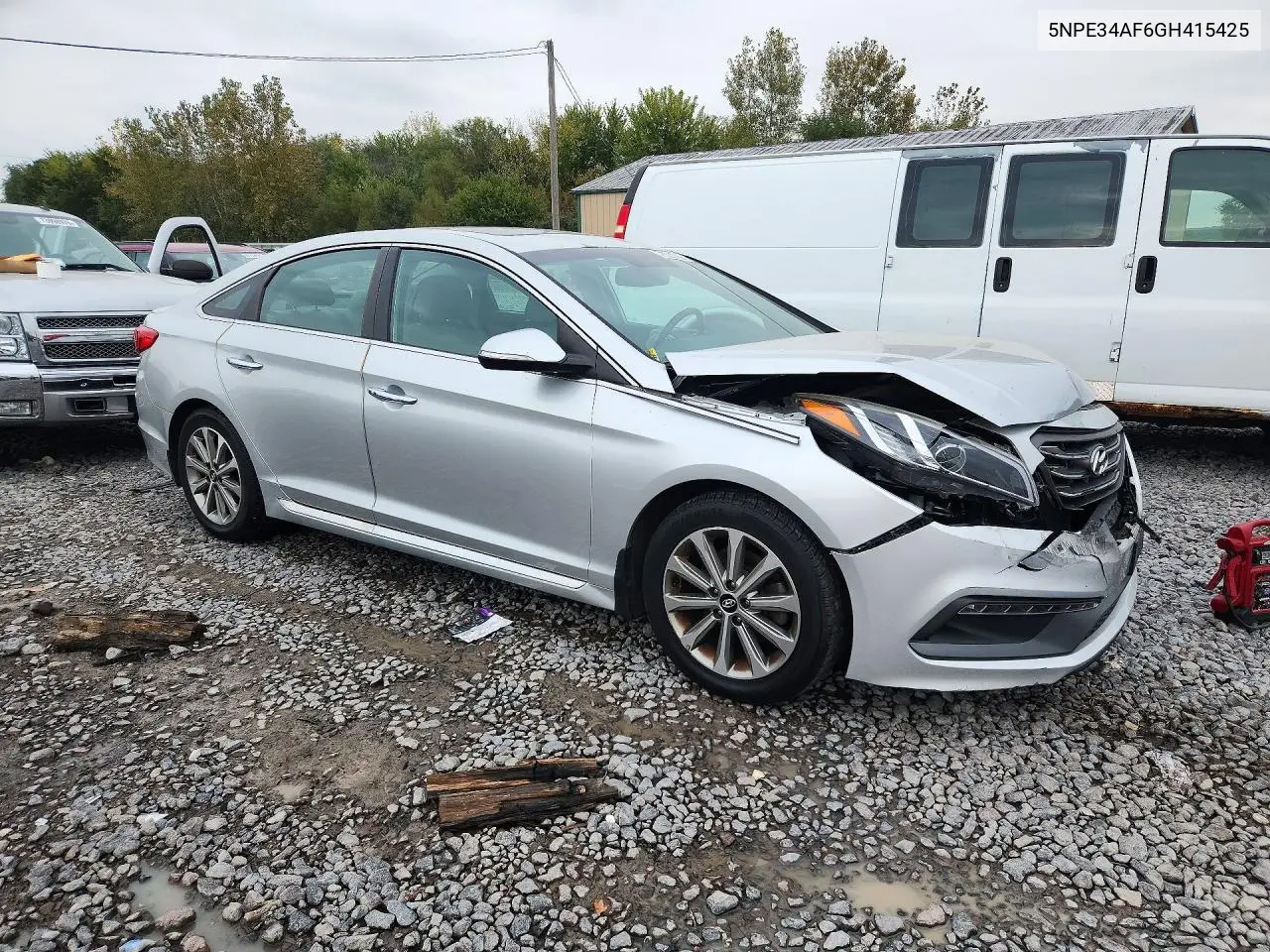2016 HYUNDAI SONATA VIN 5NPE34AF6GH415425 — фото 4
