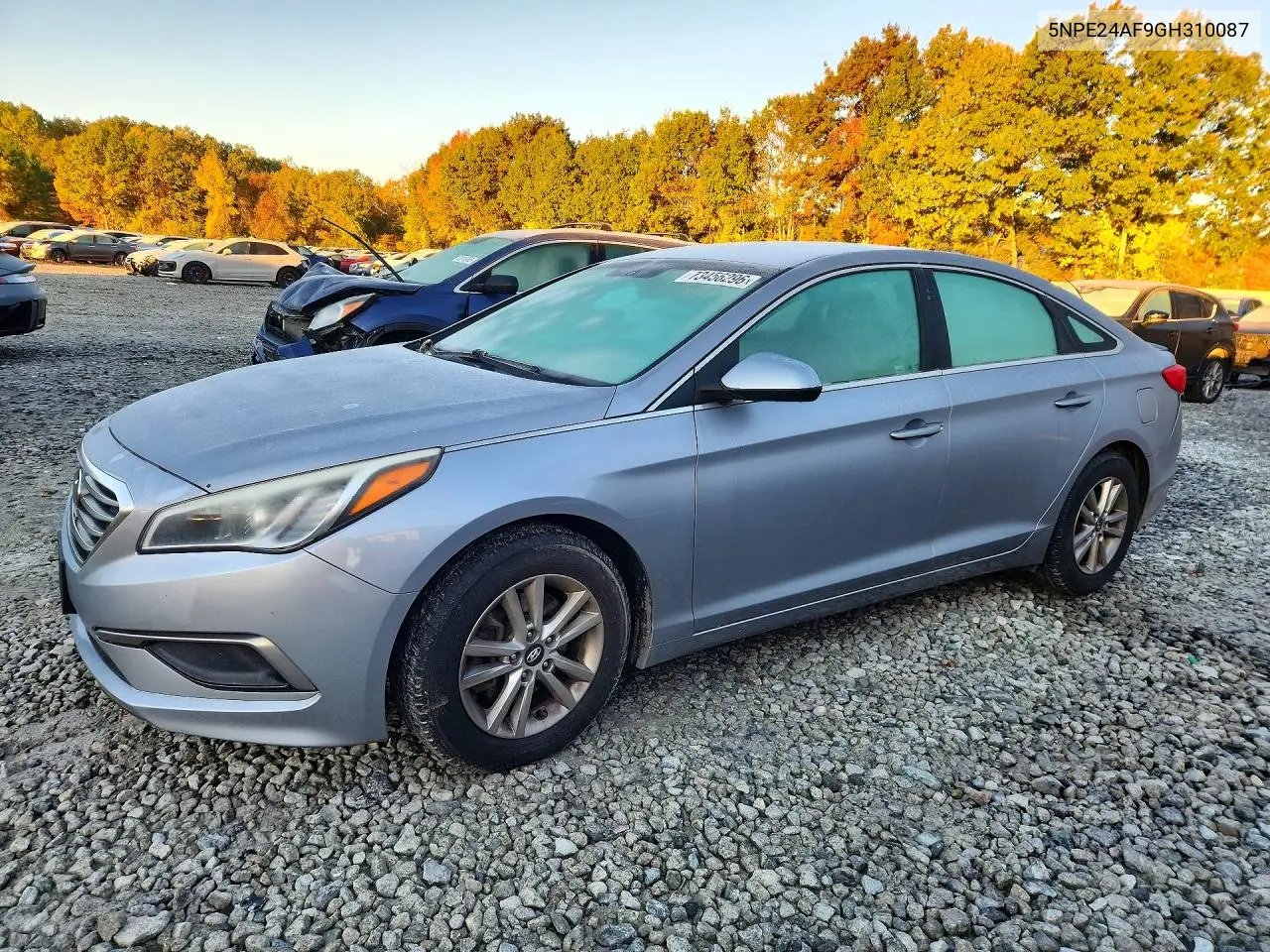 HYUNDAI SONATA 2016, VIN 5NPE24AF9GH310087