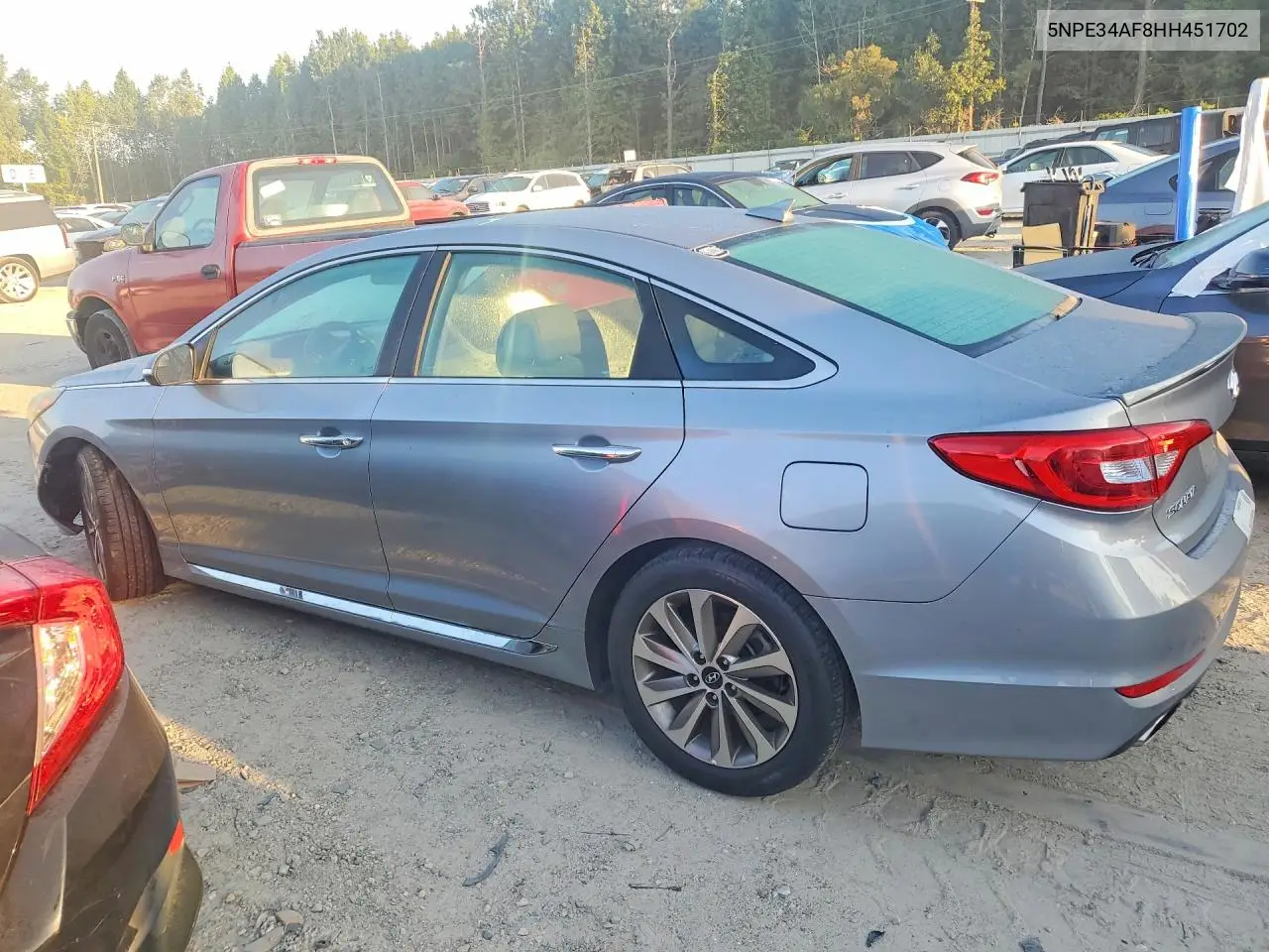 2017 HYUNDAI SONATA VIN 5NPE34AF8HH451702 — фото 2