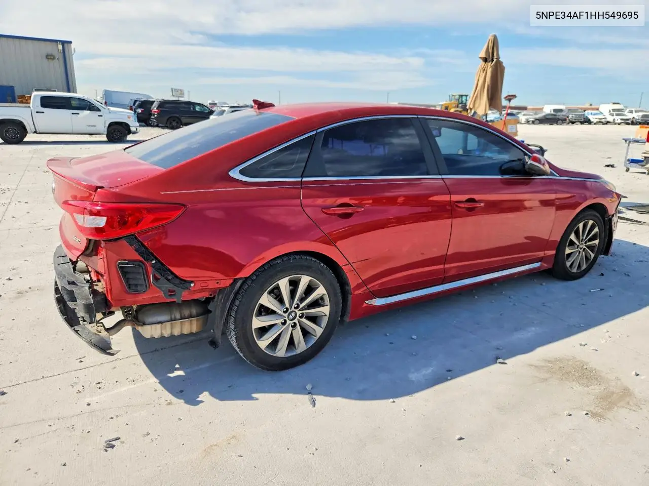 2017 HYUNDAI SONATA VIN 5NPE34AF1HH549695 — фото 3