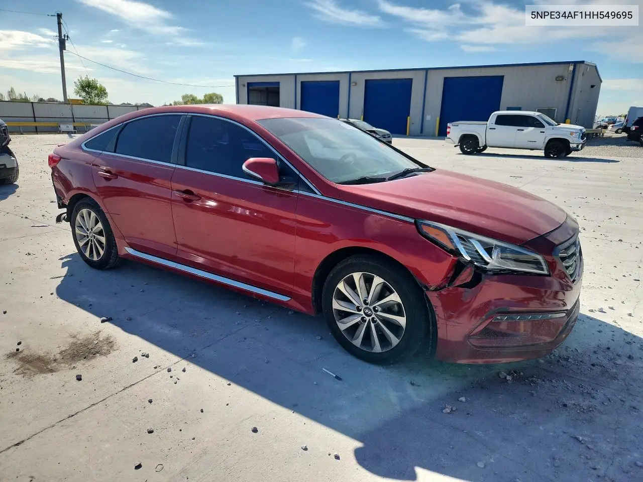 2017 HYUNDAI SONATA VIN 5NPE34AF1HH549695 — фото 4