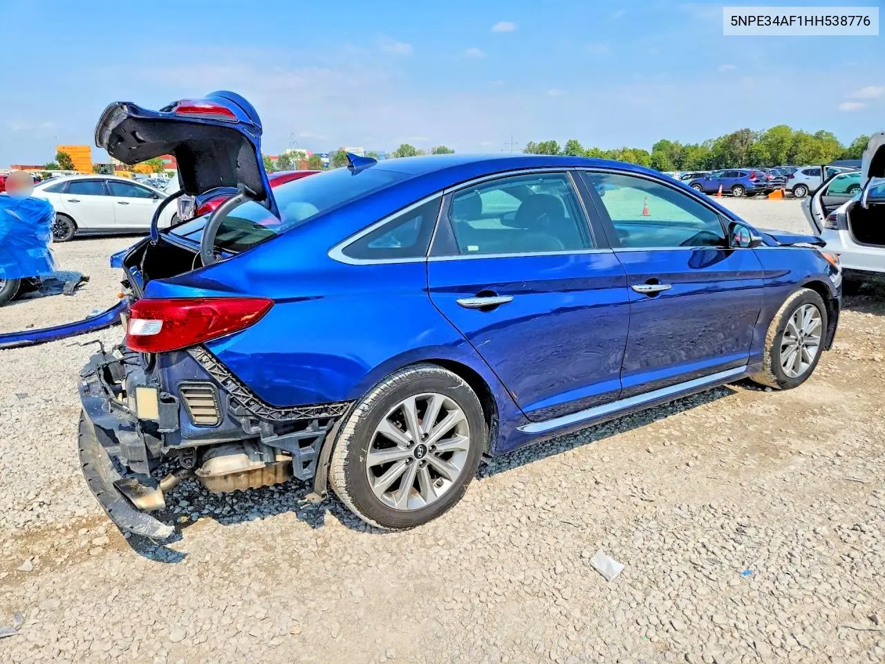 2017 HYUNDAI SONATA VIN 5NPE34AF1HH538776 — фото 3