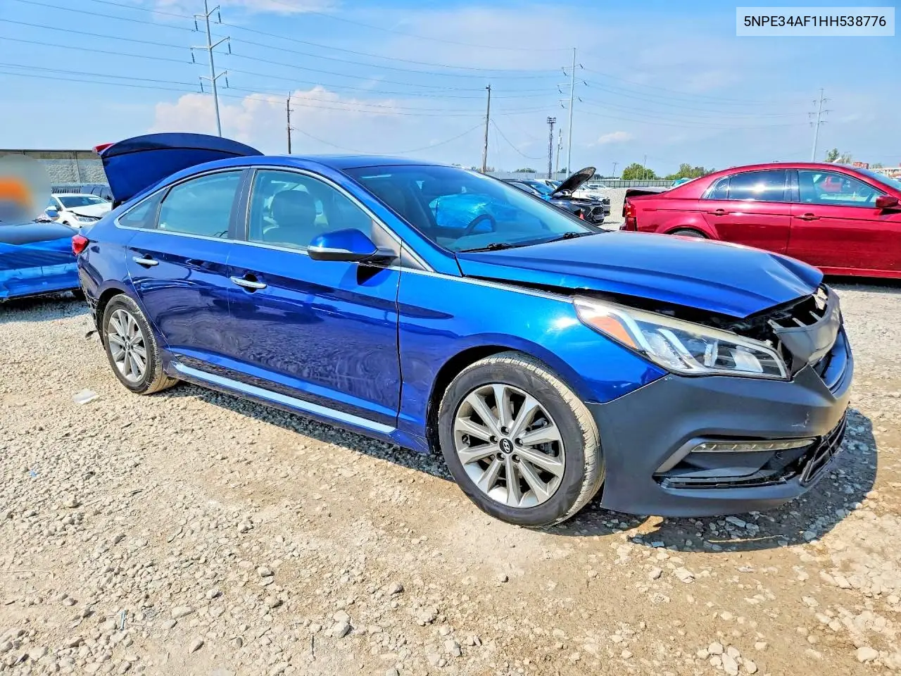 2017 HYUNDAI SONATA VIN 5NPE34AF1HH538776 — фото 4