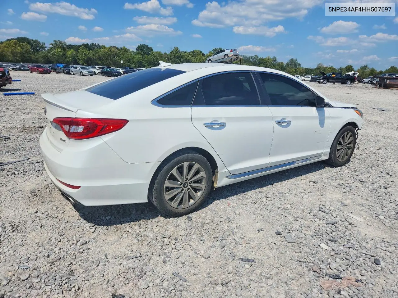 2017 HYUNDAI SONATA VIN 5NPE34AF4HH507697 — фото 3