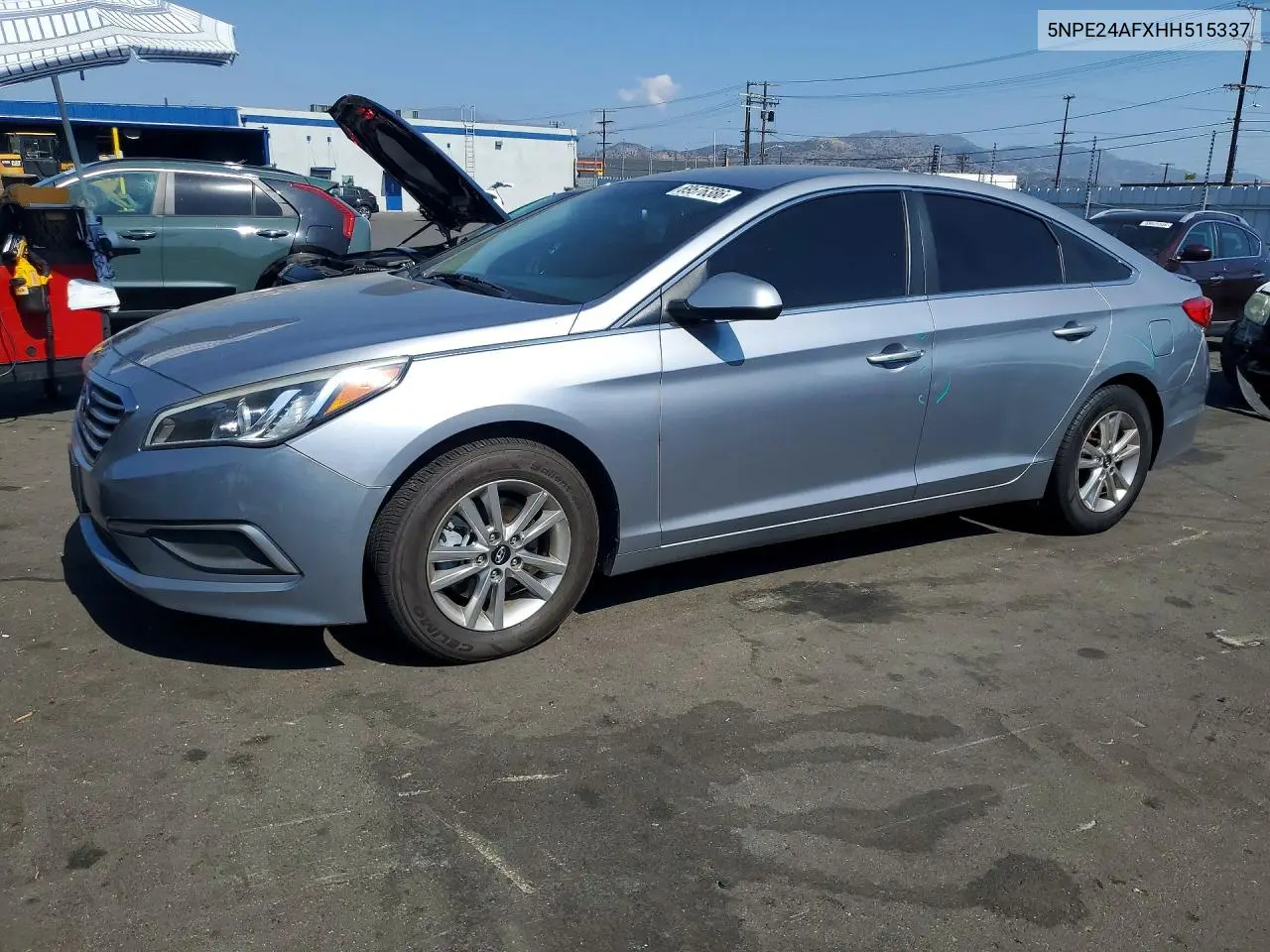 HYUNDAI SONATA 2017, VIN 5NPE24AFXHH515337