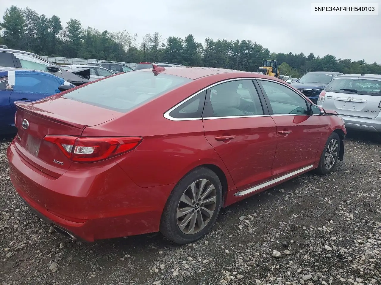 2017 HYUNDAI SONATA VIN 5NPE34AF4HH540103 — фото 3