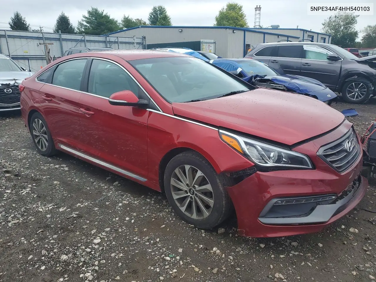2017 HYUNDAI SONATA VIN 5NPE34AF4HH540103 — фото 4
