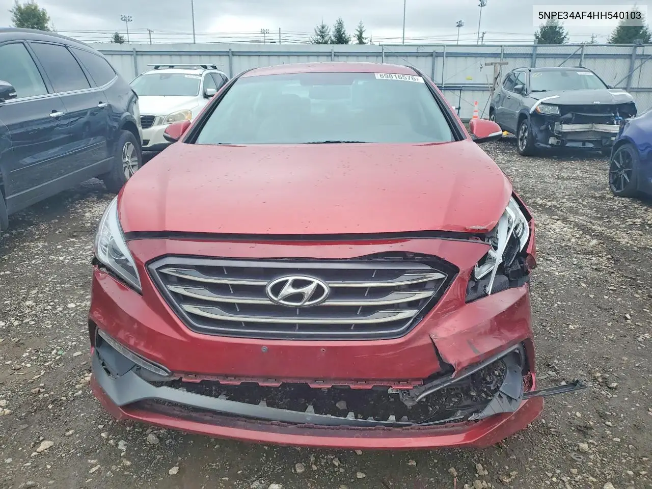 2017 HYUNDAI SONATA VIN 5NPE34AF4HH540103 — фото 5