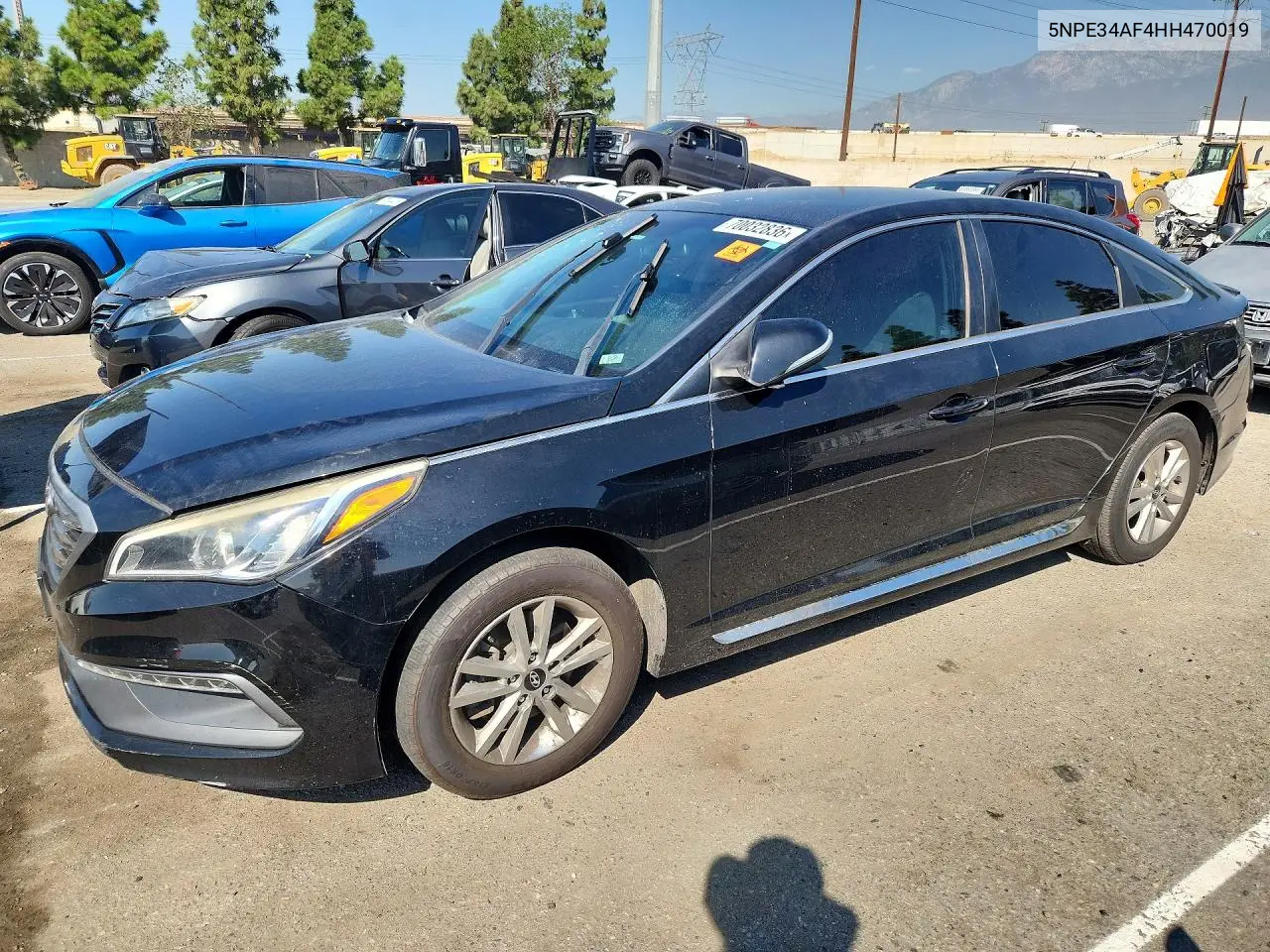HYUNDAI SONATA 2017, VIN 5NPE34AF4HH470019