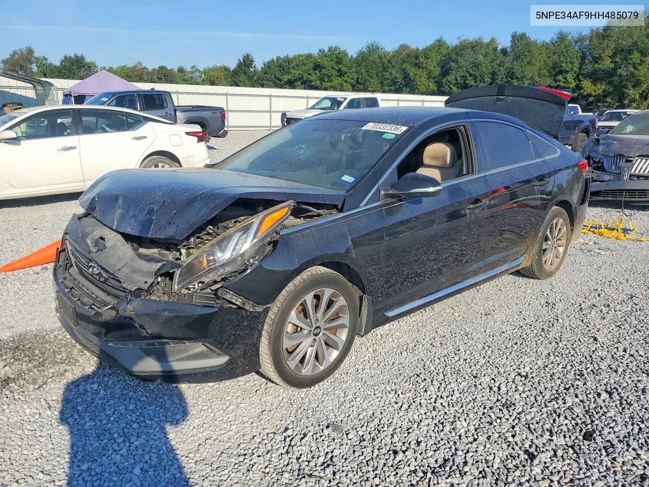 HYUNDAI SONATA 2017, VIN 5NPE34AF9HH485079