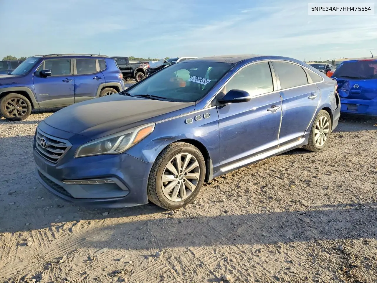 HYUNDAI SONATA 2017, VIN 5NPE34AF7HH475554