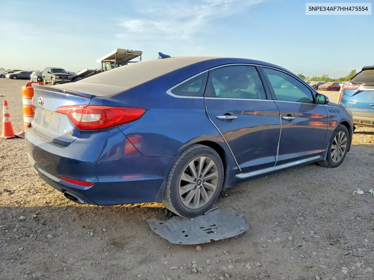 2017 HYUNDAI SONATA VIN 5NPE34AF7HH475554 — фото 3