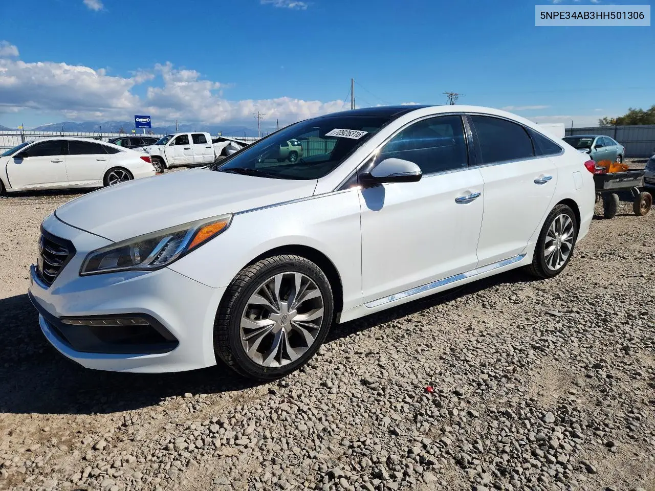 HYUNDAI SONATA 2017, VIN 5NPE34AB3HH501306