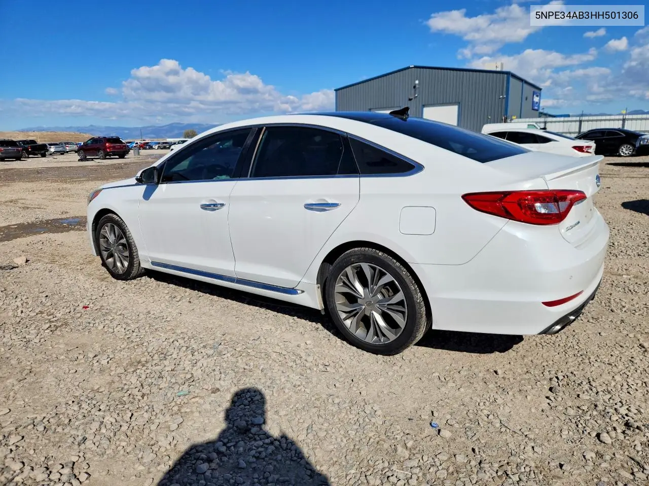 2017 HYUNDAI SONATA VIN 5NPE34AB3HH501306 — фото 2