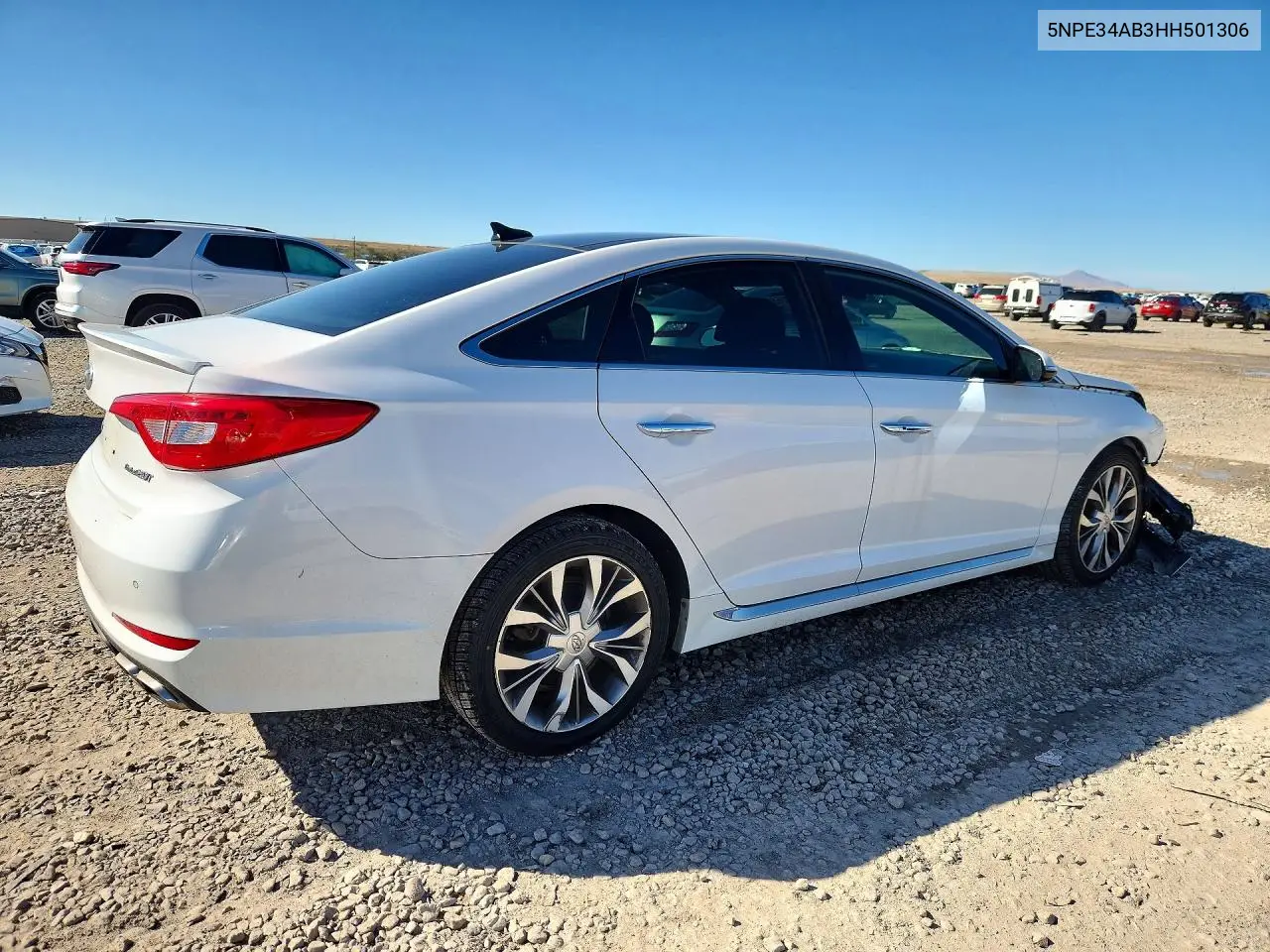 2017 HYUNDAI SONATA VIN 5NPE34AB3HH501306 — фото 3