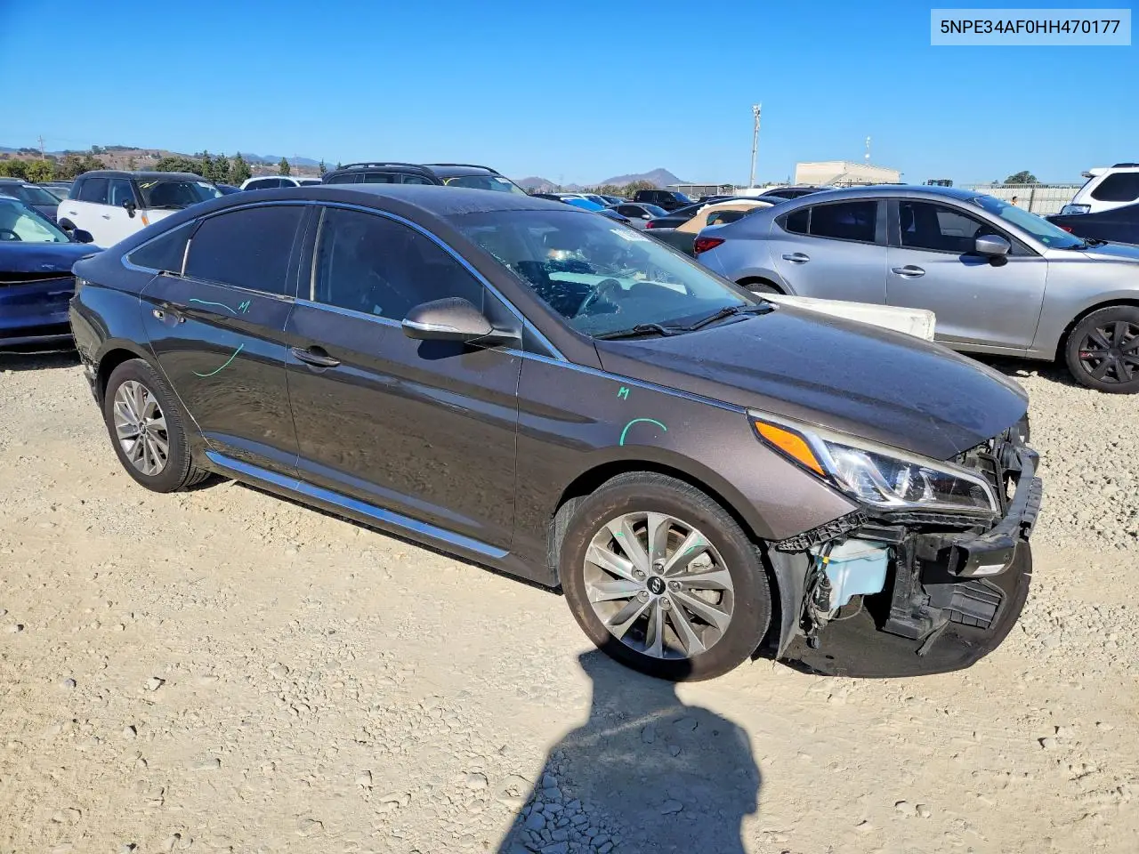 2017 HYUNDAI SONATA VIN 5NPE34AF0HH470177 — фото 4