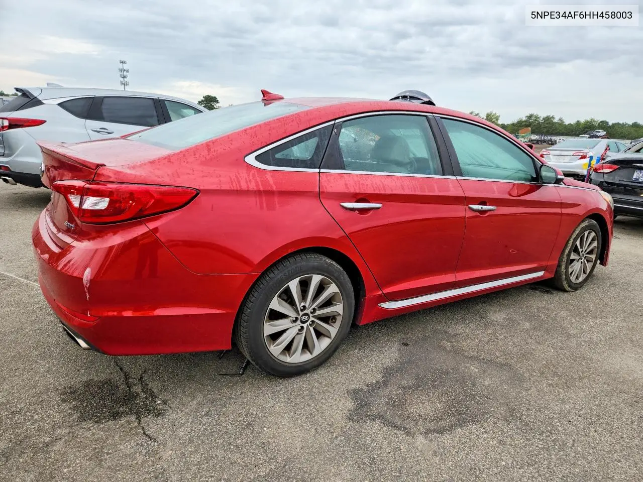 2017 HYUNDAI SONATA VIN 5NPE34AF6HH458003 — фото 3