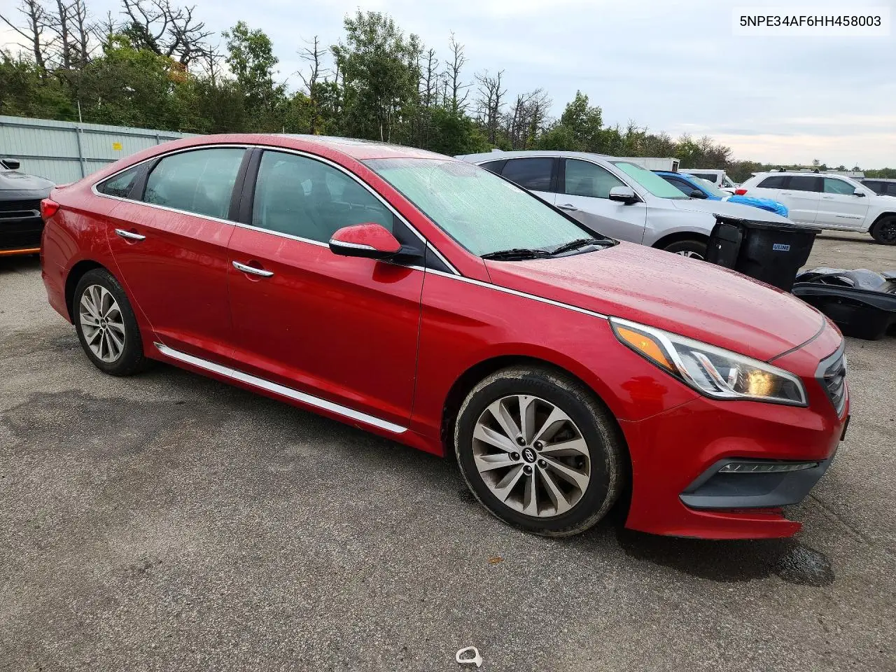 2017 HYUNDAI SONATA VIN 5NPE34AF6HH458003 — фото 4