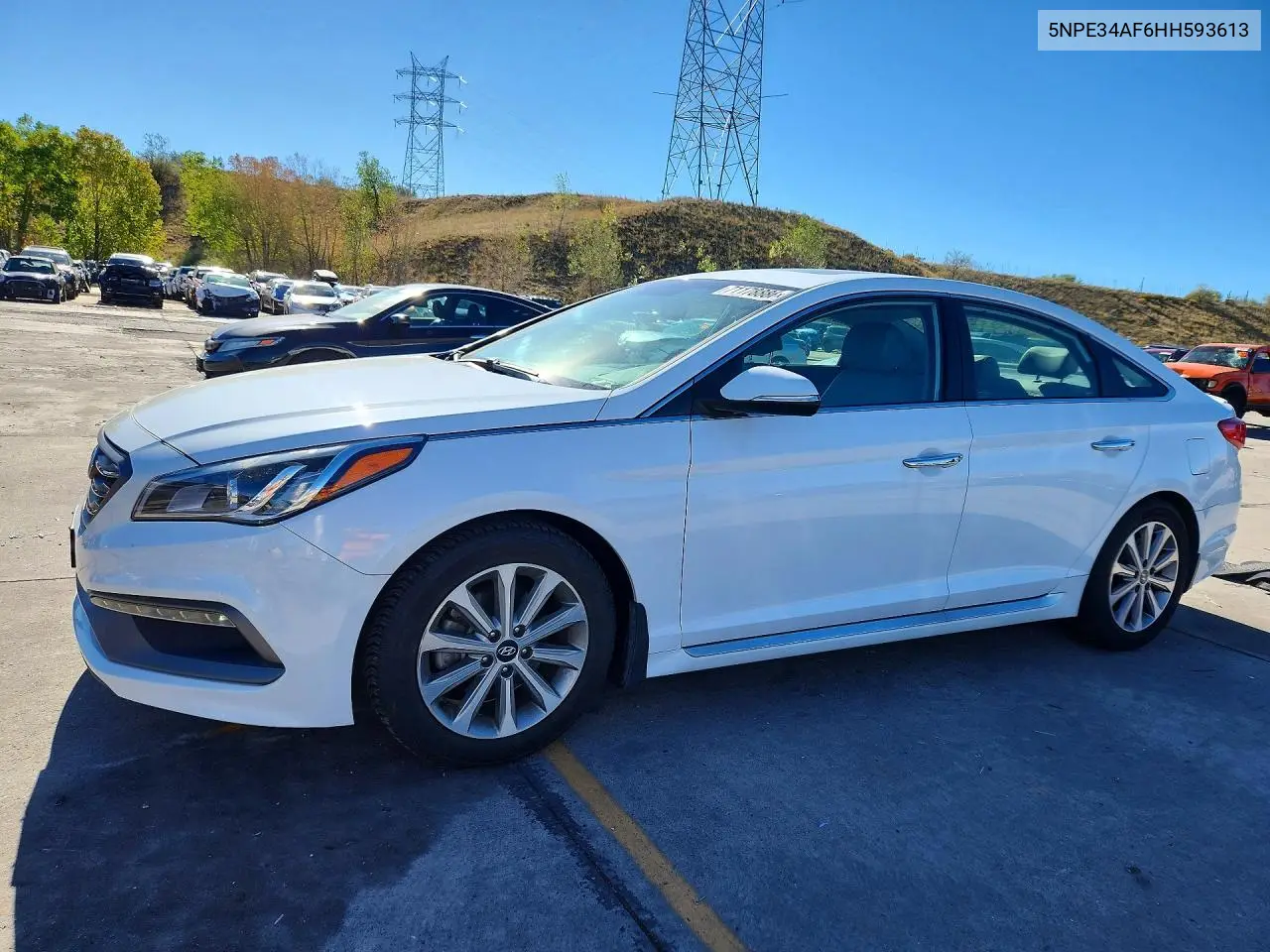 HYUNDAI SONATA 2017, VIN 5NPE34AF6HH593613