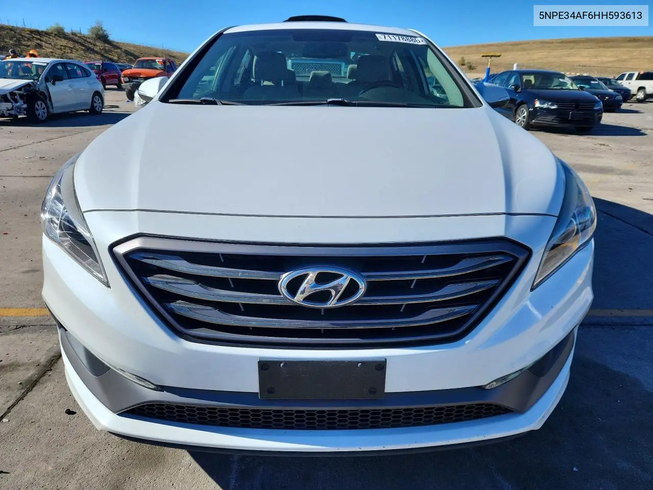 2017 HYUNDAI SONATA VIN 5NPE34AF6HH593613 — фото 5