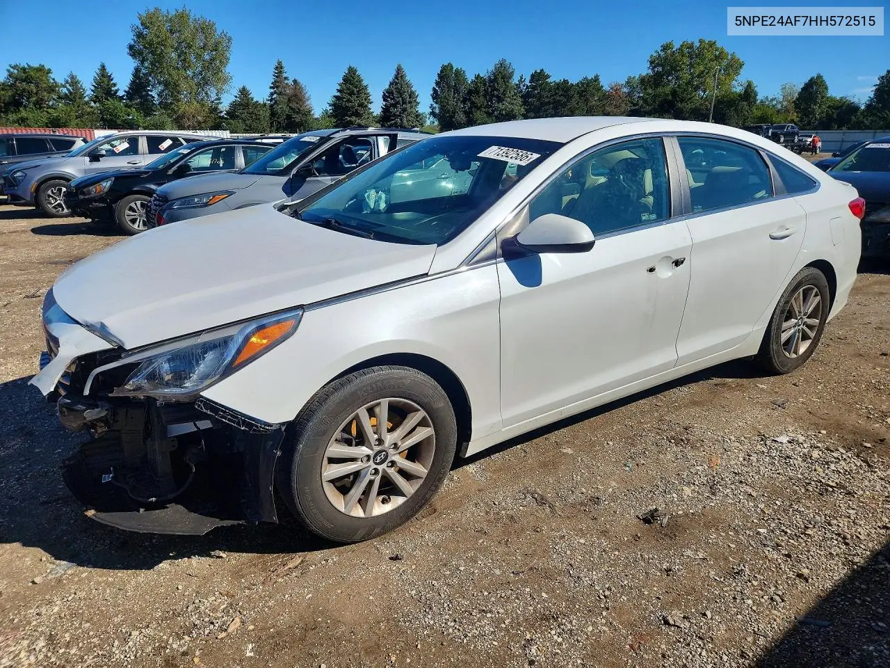HYUNDAI SONATA 2017, VIN 5NPE24AF7HH572515