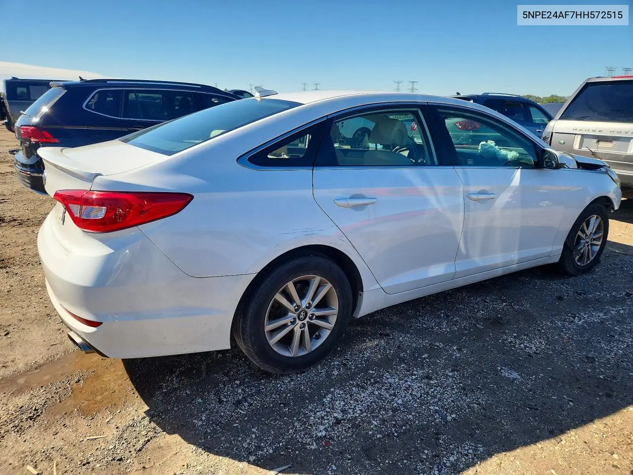 2017 HYUNDAI SONATA VIN 5NPE24AF7HH572515 — фото 3