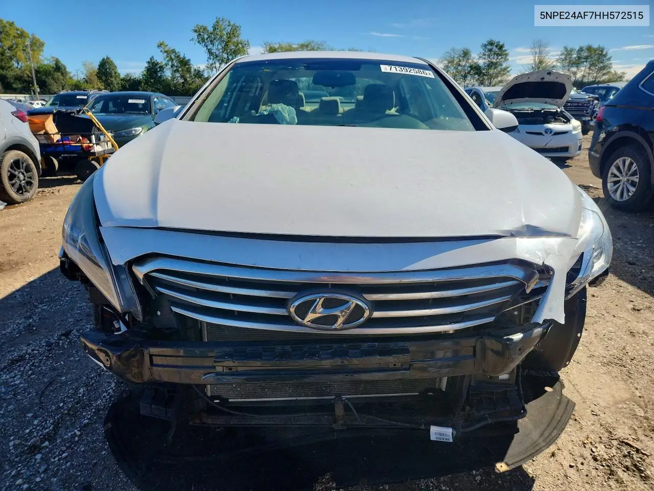 2017 HYUNDAI SONATA VIN 5NPE24AF7HH572515 — фото 5