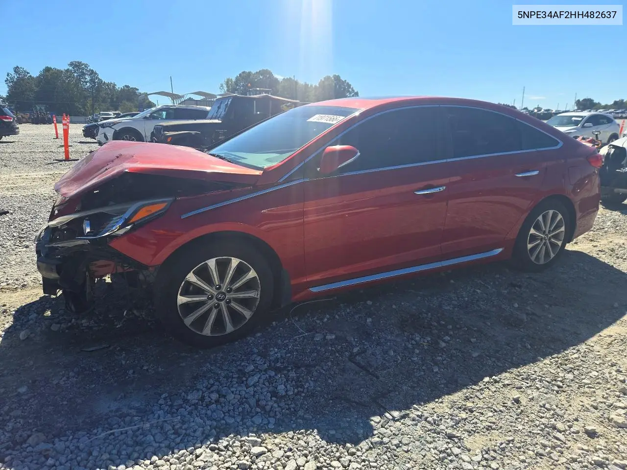HYUNDAI SONATA 2017, VIN 5NPE34AF2HH482637