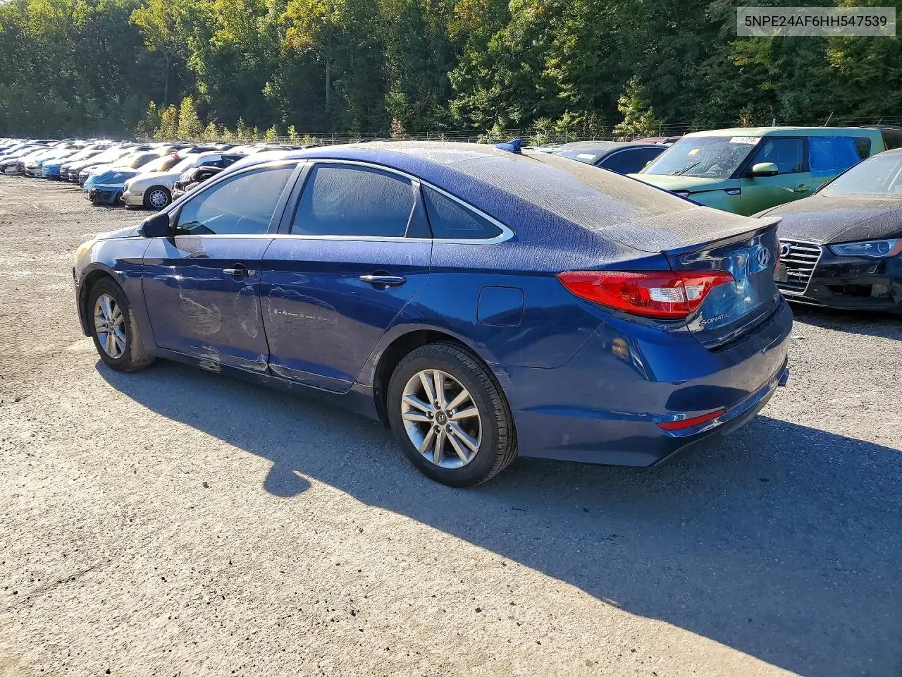 2017 HYUNDAI SONATA VIN 5NPE24AF6HH547539 — фото 2