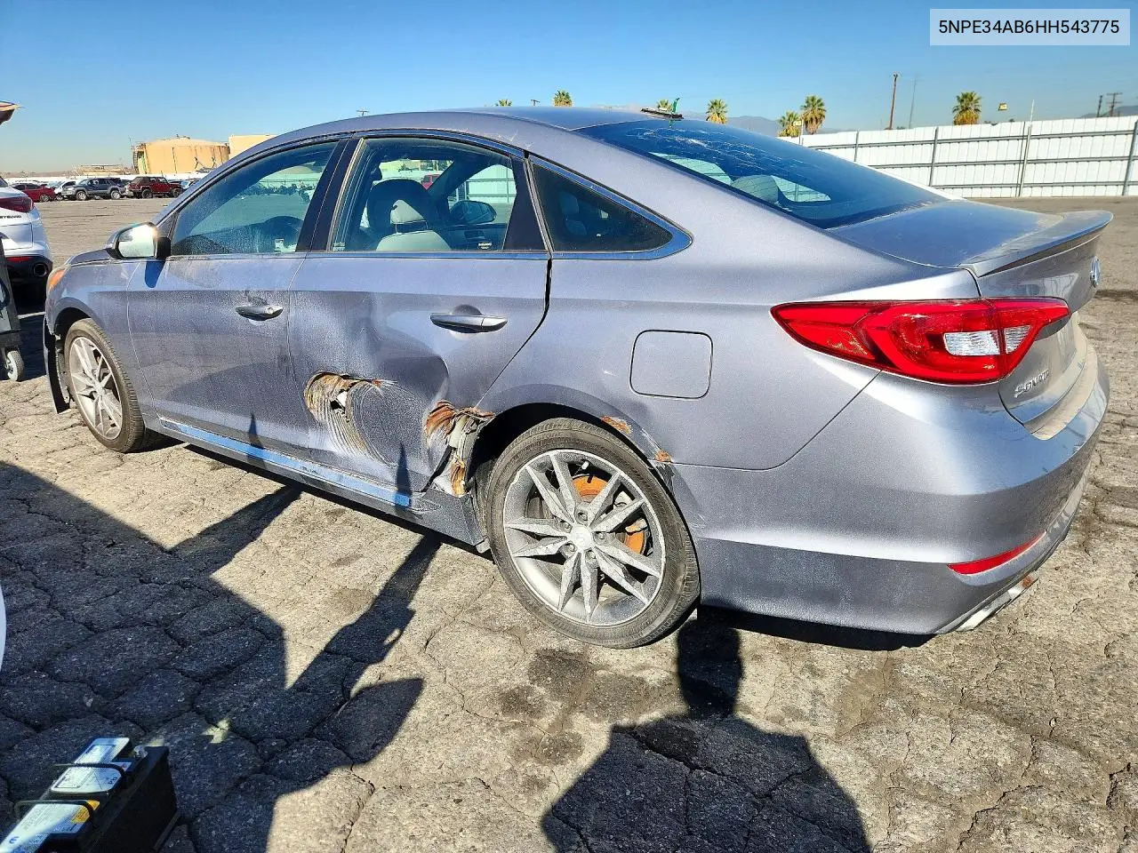 2017 HYUNDAI SONATA VIN 5NPE34AB6HH543775 — фото 2