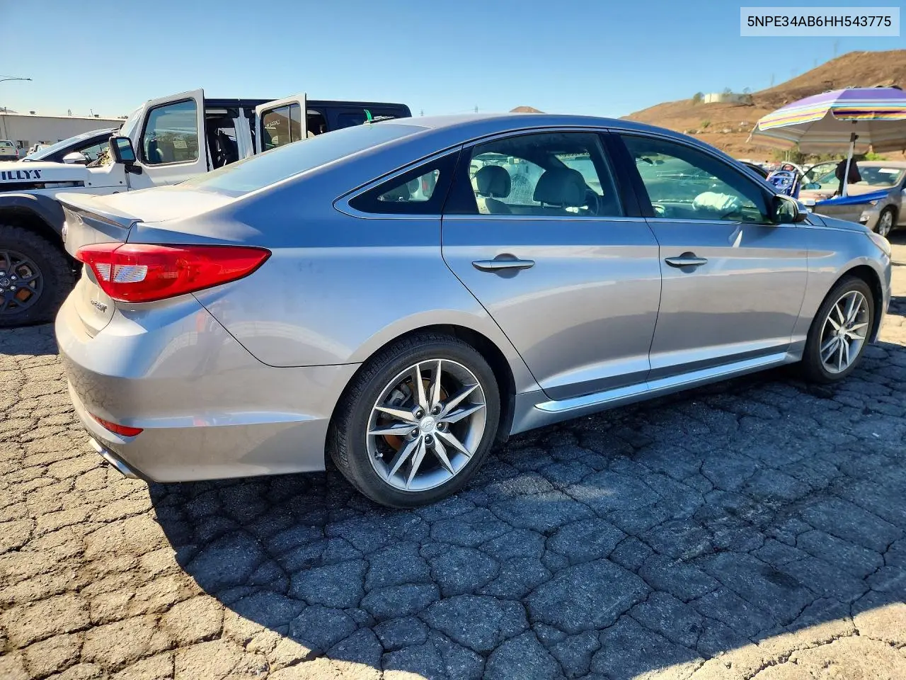 2017 HYUNDAI SONATA VIN 5NPE34AB6HH543775 — фото 3