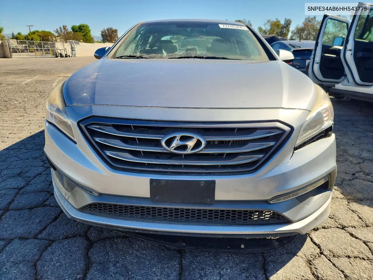 2017 HYUNDAI SONATA VIN 5NPE34AB6HH543775 — фото 5
