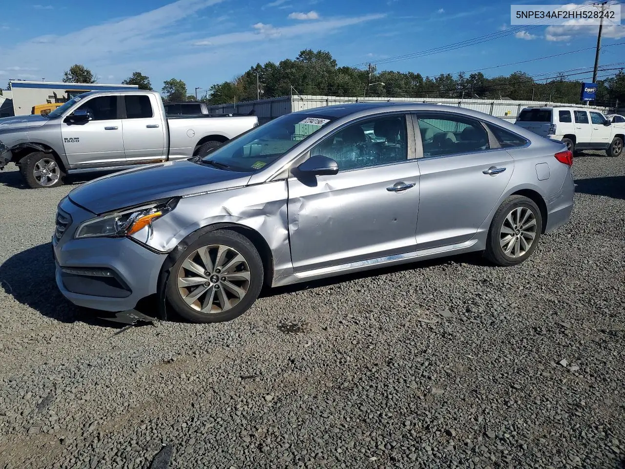 HYUNDAI SONATA 2017, VIN 5NPE34AF2HH528242