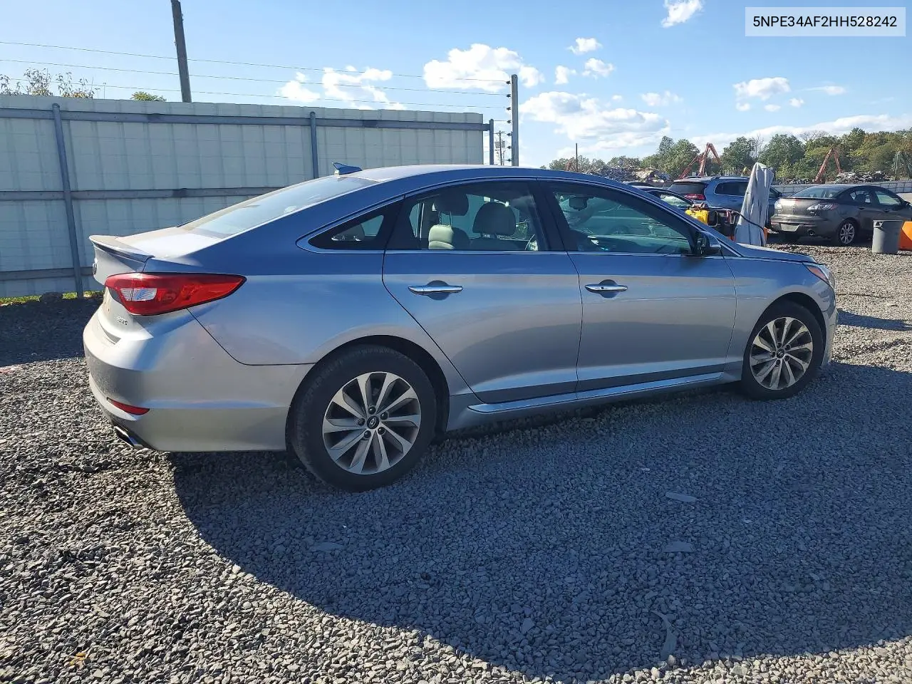 2017 HYUNDAI SONATA VIN 5NPE34AF2HH528242 — фото 3