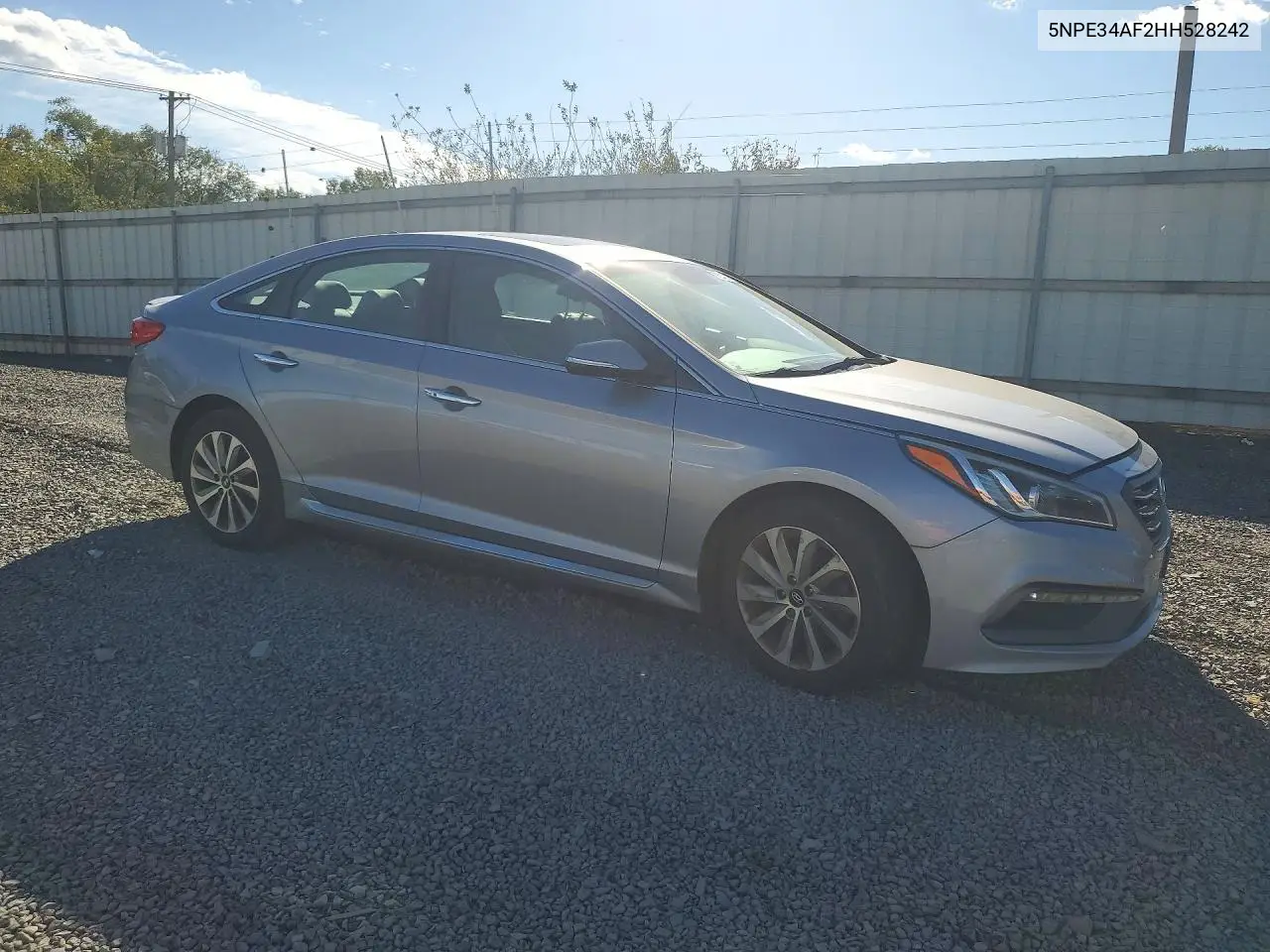 2017 HYUNDAI SONATA VIN 5NPE34AF2HH528242 — фото 4