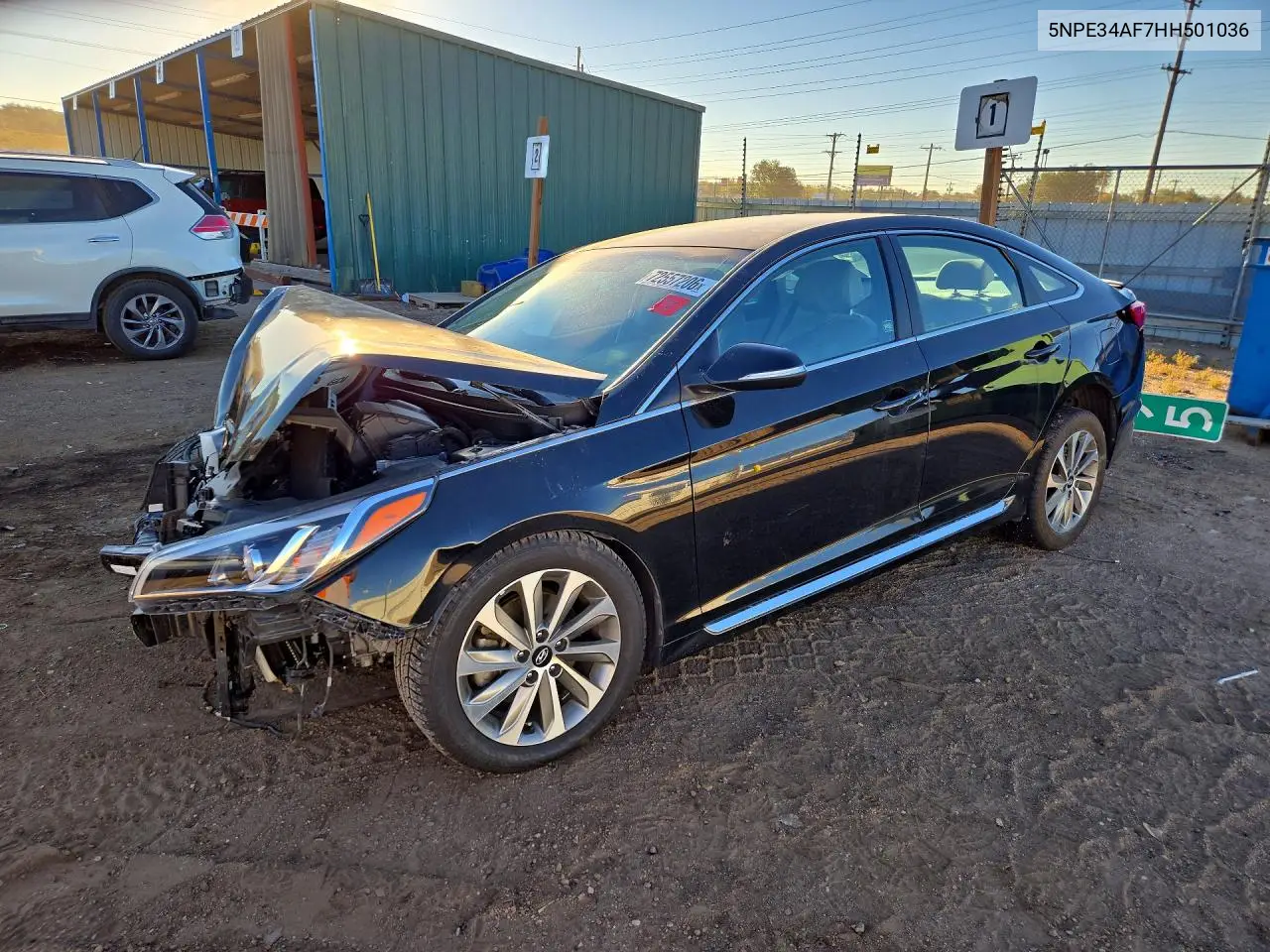 HYUNDAI SONATA 2017, VIN 5NPE34AF7HH501036