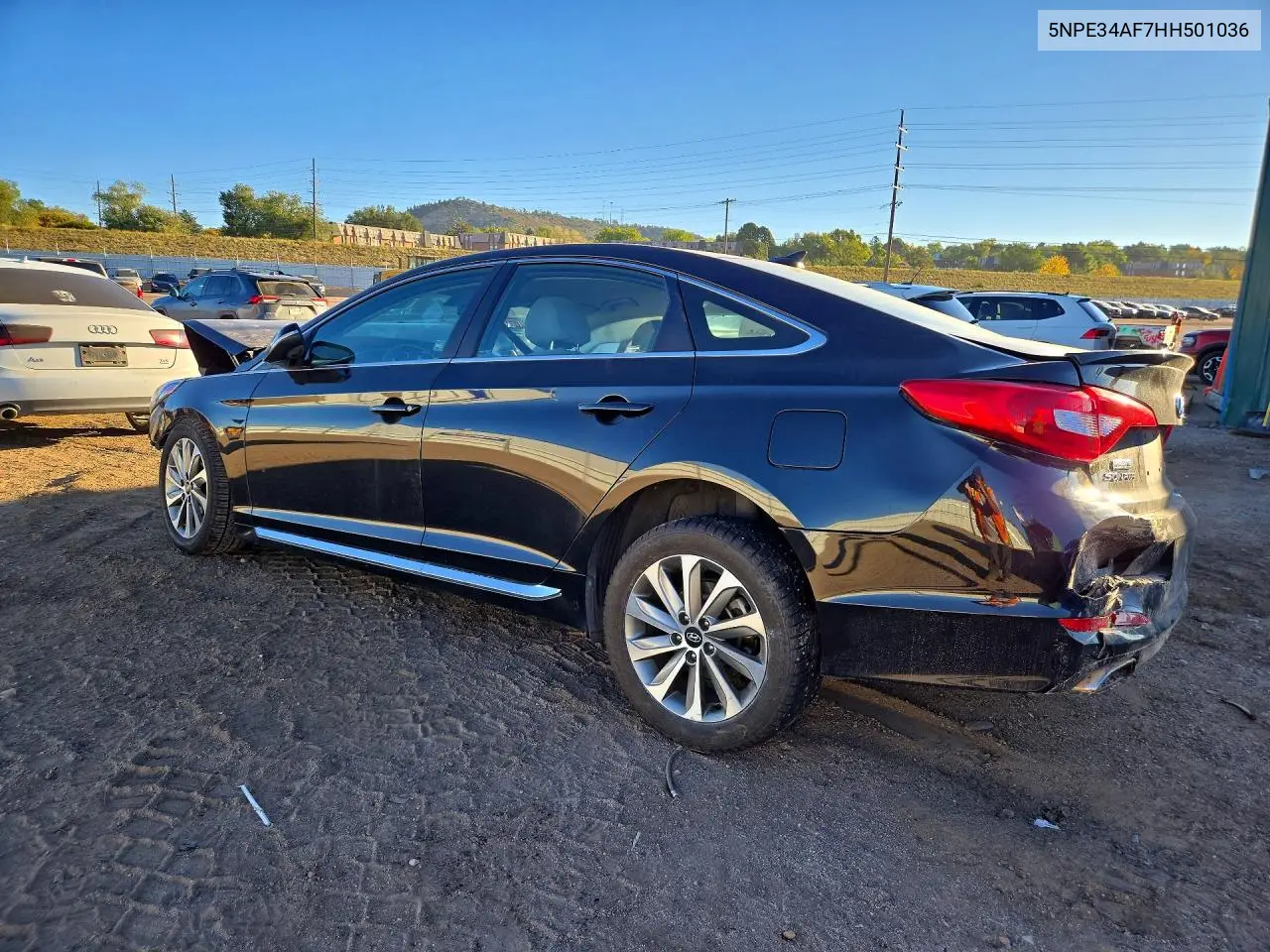 2017 HYUNDAI SONATA VIN 5NPE34AF7HH501036 — фото 2