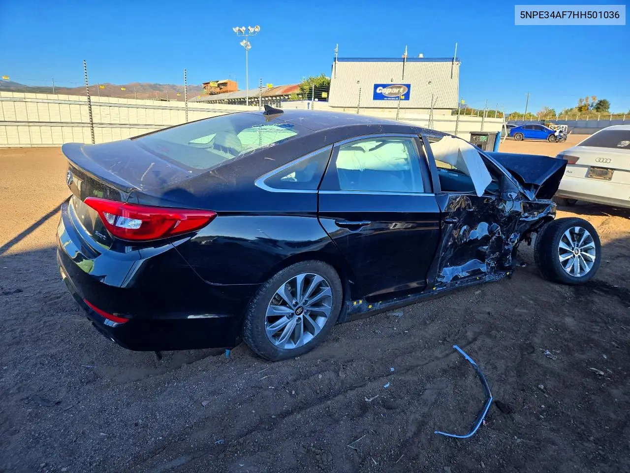 2017 HYUNDAI SONATA VIN 5NPE34AF7HH501036 — фото 3