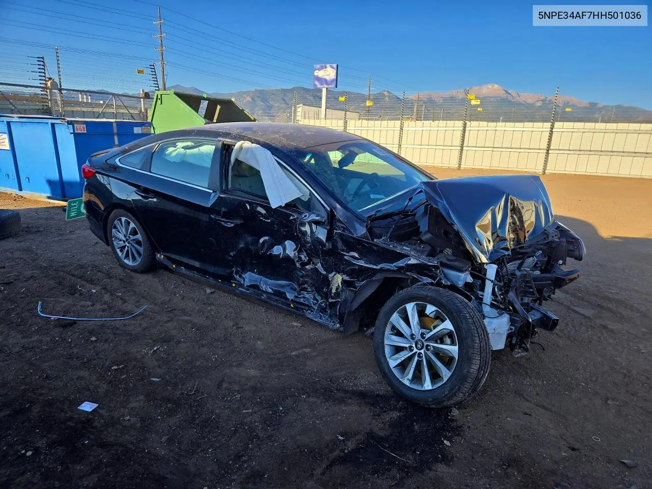 2017 HYUNDAI SONATA VIN 5NPE34AF7HH501036 — фото 4