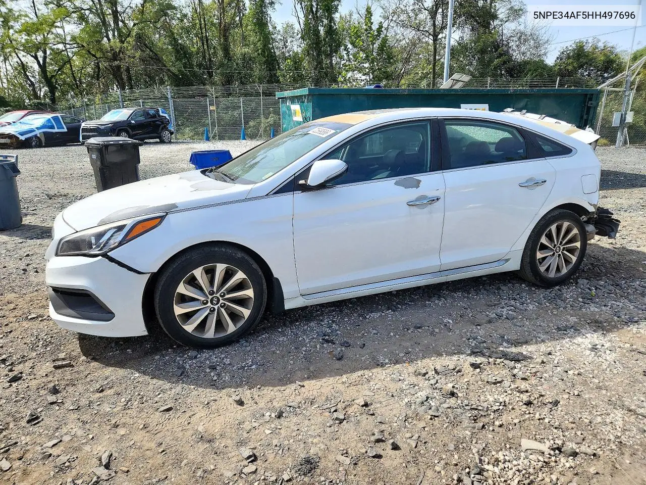 HYUNDAI SONATA 2017, VIN 5NPE34AF5HH497696