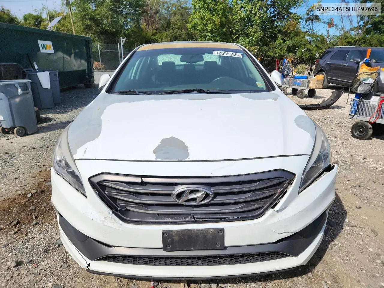 2017 HYUNDAI SONATA VIN 5NPE34AF5HH497696 — фото 5