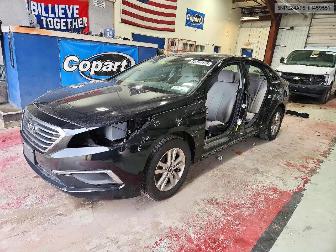 HYUNDAI SONATA 2017, VIN 5NPE24AF5HH459551