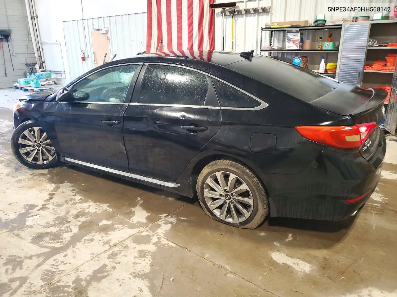 2017 HYUNDAI SONATA VIN 5NPE34AF0HH568142 — фото 2