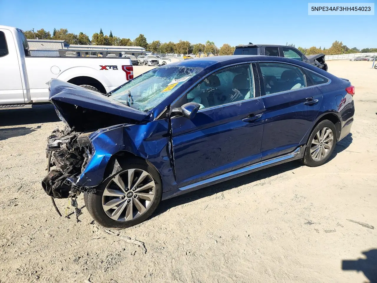 HYUNDAI SONATA 2017, VIN 5NPE34AF3HH454023