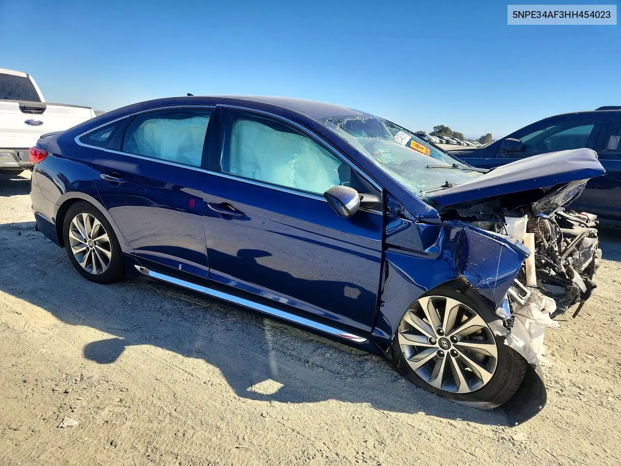 2017 HYUNDAI SONATA VIN 5NPE34AF3HH454023 — фото 4