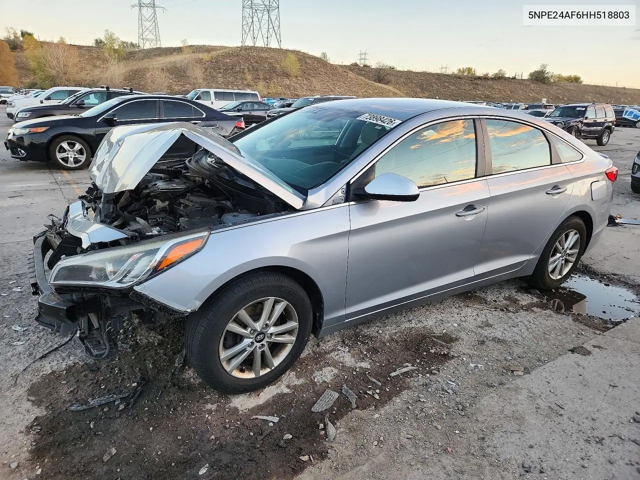 HYUNDAI SONATA 2017, VIN 5NPE24AF6HH518803