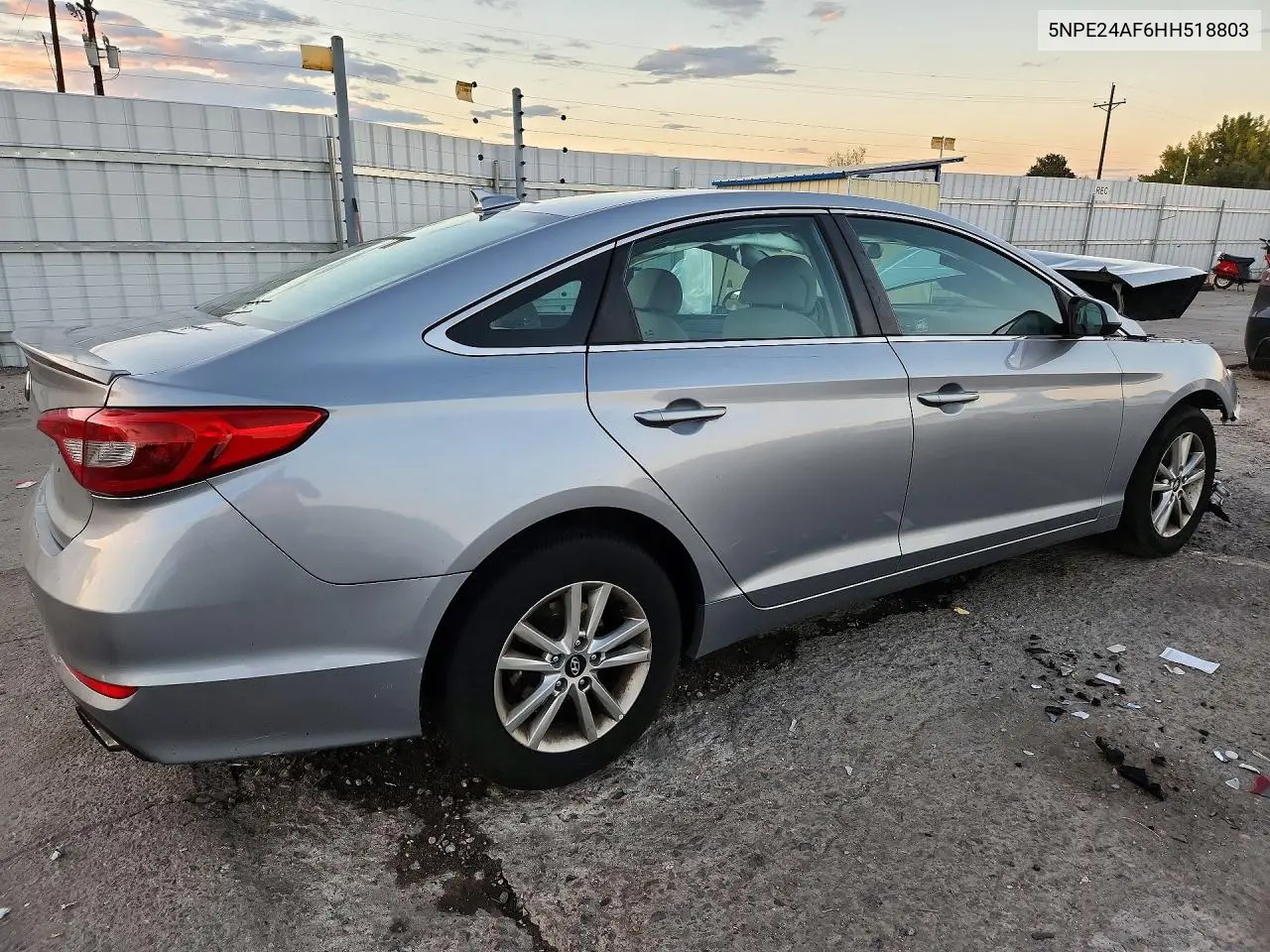 2017 HYUNDAI SONATA VIN 5NPE24AF6HH518803 — фото 3