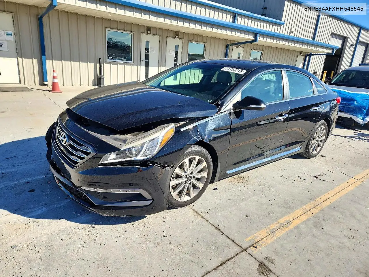 HYUNDAI SONATA 2017, VIN 5NPE34AFXHH545645